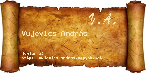 Vujevics András névjegykártya